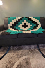 Wintergreen Mosaic: A Blanket Pattern with Stunning Geometric Flair (Circular Knitting Machine)