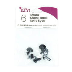 Shank Back Solid Eyes (12mm & 18mm)