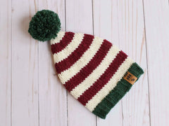 Classic Elf Stocking Cap Christmas Hat (Knit)