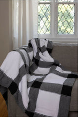 Gingham Reimagined: A Stylish Knit Throw (Circular Knitting Machine)