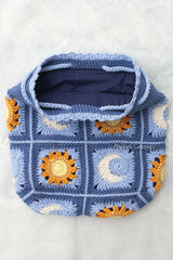 Sun and Moon Drawstring Backpack (Crochet)