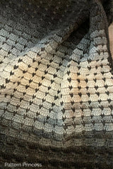 Midnight Moonlight Tiny Hearts Blanket (Crochet)