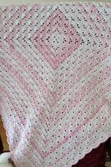 Whispers in Shell Pink Baby Blanket (Crochet)