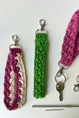 Fancy Keychain Wristlet (Crochet)