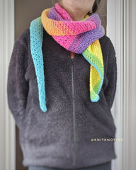 Lazy Days Asymmetrical Scarf (Crochet)