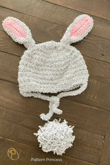 Hat Pattern with Bunny Ears (Crochet)