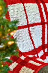 Christmas Plaid Throw (Crochet)