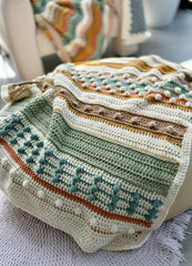 Dots and Dashes Throw Blanket (Crochet)