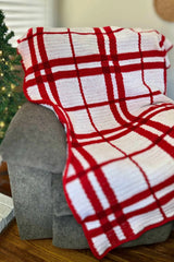 Christmas Plaid Throw (Crochet)