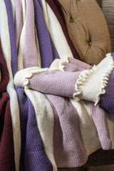 Horizontal Stripes Blanket With Optional Ribbing (Circular Knitting Machine)